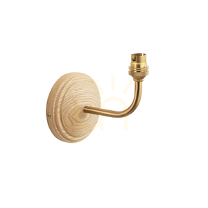 Wandleuchte Endon Wood Arc ohne Schirm Esche Messing B22 7W dimmbar small 0