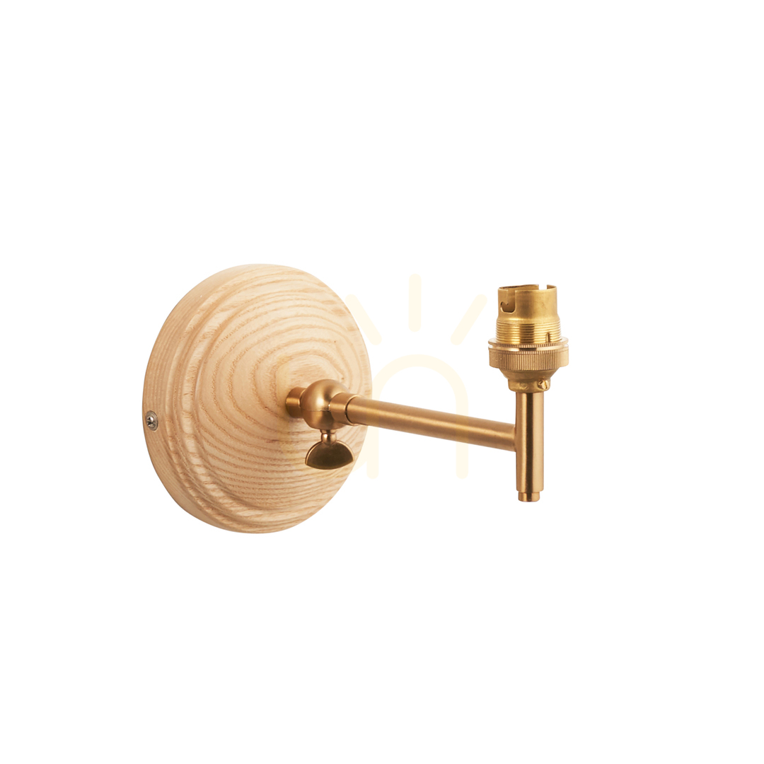 Endon Wood Fold Brass Wall Light