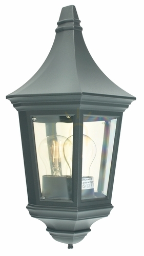 Prüfen Außenwandleuchte Norlys VENICE 261BL schwarz RAL 9005, 44 cm, E27, IP54