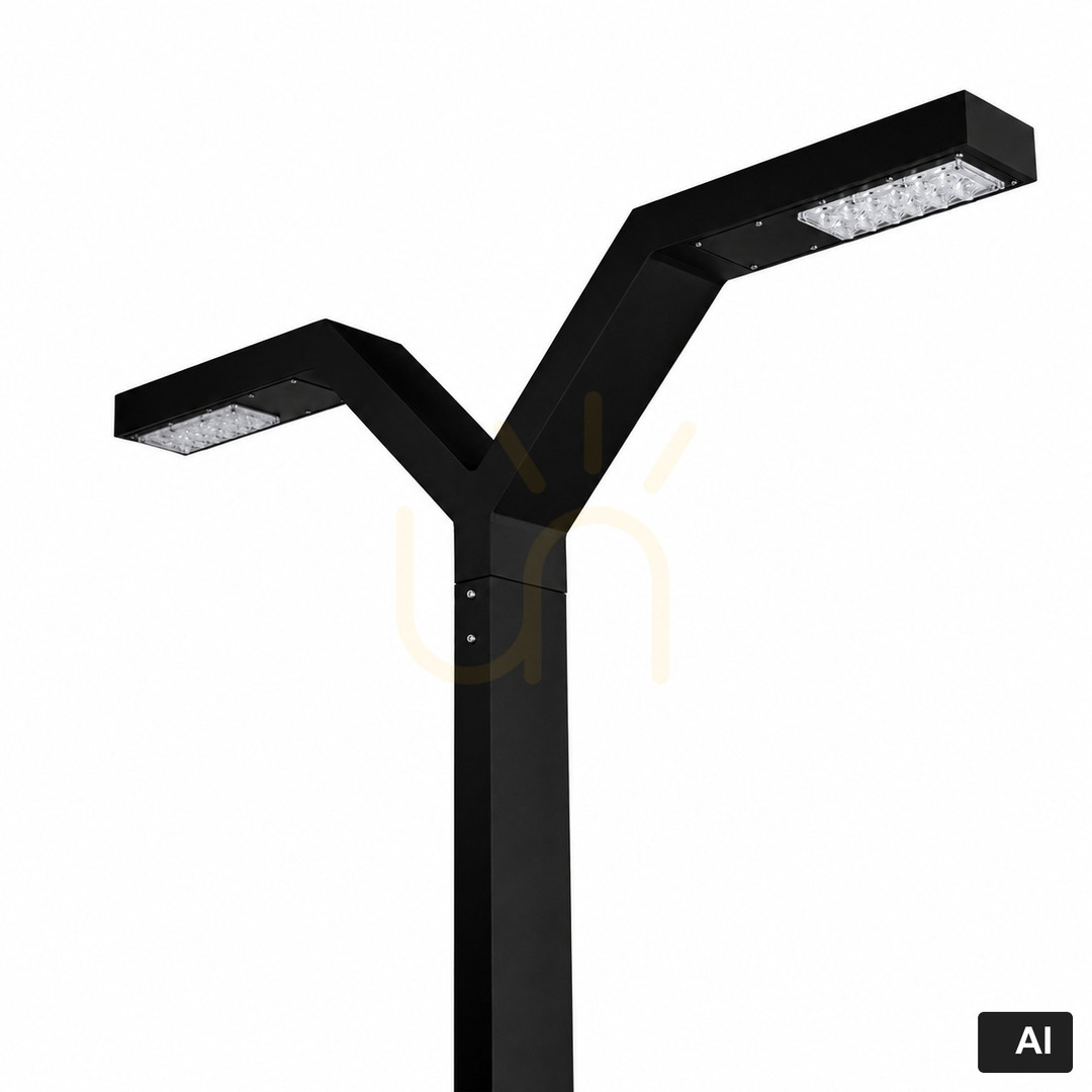 NORLYS Trysil 1019BL black LED garden light 23.3 W 4000 K DALI2/NightDim 300 cm
