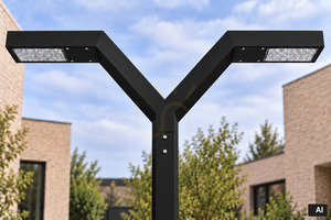 Gartenleuchte NORLYS Trysil 1019BL schwarz LED 23,3 W 4000 K DALI2/NightDim 300 cm small 4