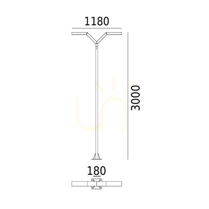 Gartenleuchte NORLYS Trysil 1019BL schwarz LED 23,3 W 4000 K DALI2/NightDim 300 cm small 5
