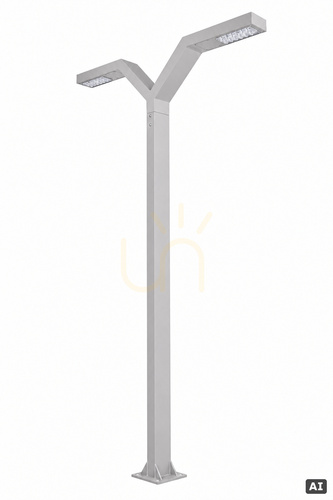 Prüfen Lichtmast Trysil 1023AL Hellgrau RAL 9006 LED 4000K DALI2 300 cm NORLYS