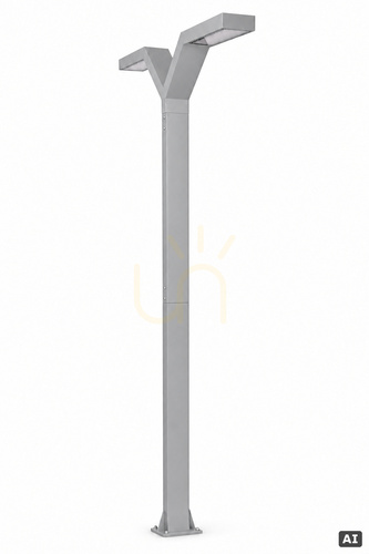 Prüfen LED-Lichtmast TRYSIL 1024AL hellgrau, doppelt, 3,5 m, 34W 3000K - NORLYS
