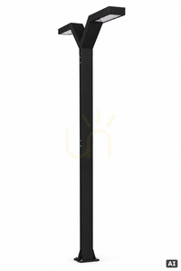 Lichtmast TRYSIL 1024BL schwarz doppelt LED 34W 3000K 350 cm Norlys small 0