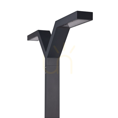 Prüfen Lichtmast TRYSIL 1025GR graphitgrau RAL 7016 doppelt LED 34W 4000K 350 cm Norlys