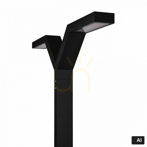 Prüfen NORLYS TRYSIL 1039BL Mastleuchte, 4-m-Mast, Doppelkopf LED 40 W 4000 K, 4145 lm, DALI2, IP65, schwarz