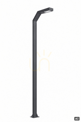 Prüfen Lichtmast Trysil 1079GR Graphit LED 4000K DALI2 350 cm NORLYS
