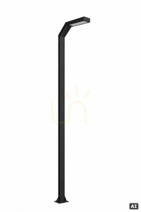 LED-Lichtmast Trysil 1085BL 4 m, einarmig, Schwarz, dimmbar NORLYS small 0