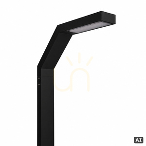 LED-Lichtmast Trysil 1085BL 4 m, einarmig, Schwarz, dimmbar NORLYS small 1