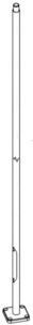Lichtmast NORLYS 4 m Weiß Aluminiumguss 1257WH Słupy Maszty small 0