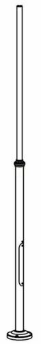 Prüfen Lichtmast NORLYS Lamppost 1273BL schwarz Aluminiumguss