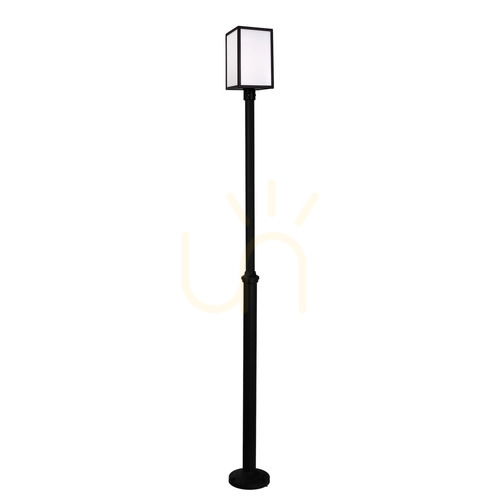Prüfen Gartenlaterne mit Mast LOFOTEN Norlys 1968BL schwarz E27 150-250 cm