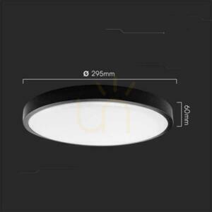 Plafond V-TAC 24W LED rund 30cm Aufputz IP44 schwarz VT-8624B 6500K 2500lm 3 Plafond V-TAC 24W LED rund 30cm Aufputz IP44 schwarz VT-8624B 6500K 2500lm small 3