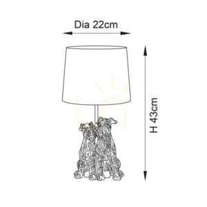 Tischlampe Westie Beige Endon E14 43 cm Stoff Natur 1-flammig small 2