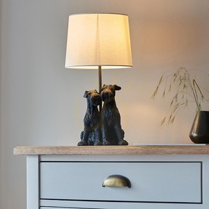 Tischlampe Westie Beige Endon E14 43 cm Stoff Natur 1-flammig small 3