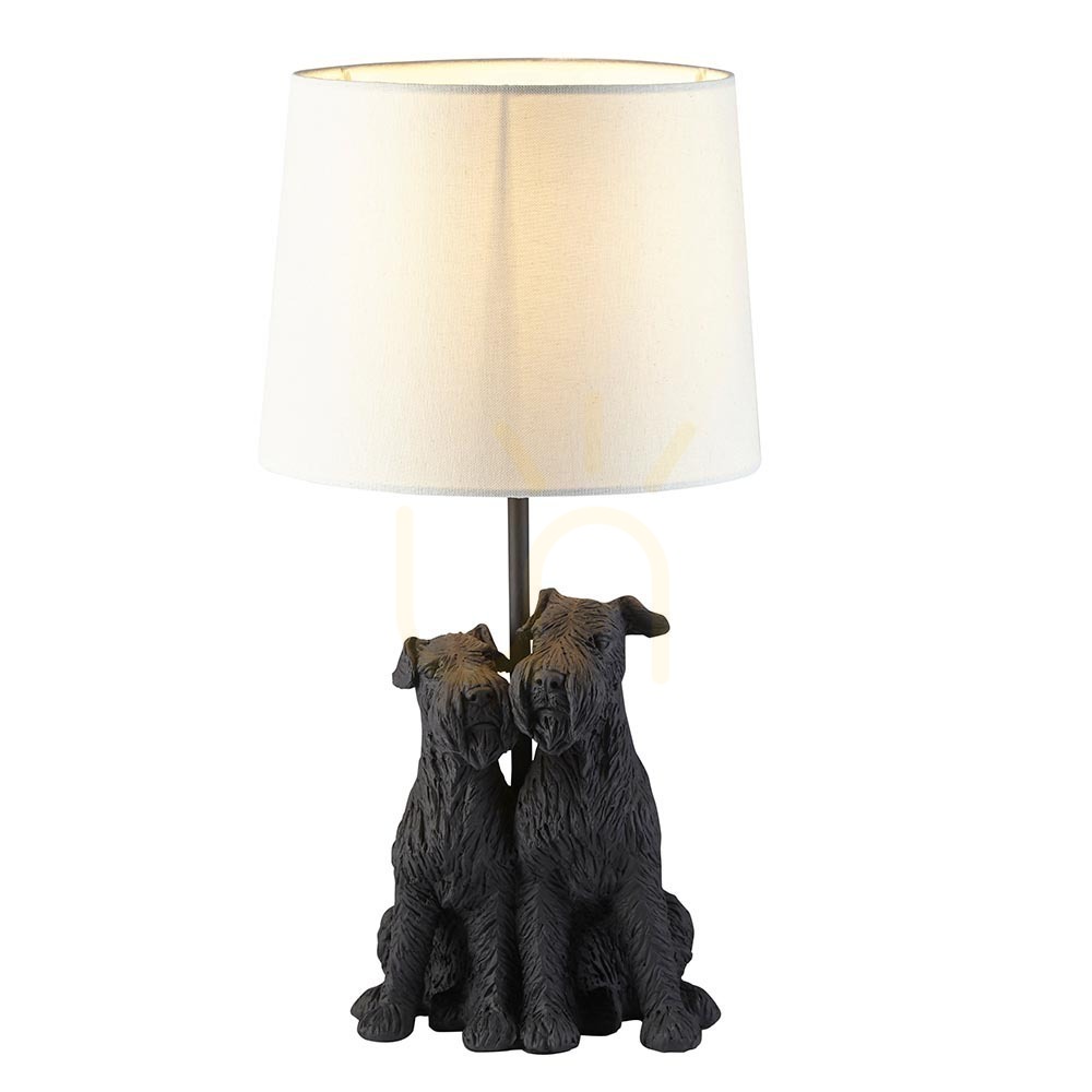 Asztali lámpa Endon Westie bézs, E14, 43 cm