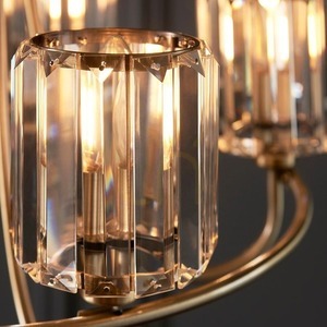 Pendelleuchte Endon Berenice 5-flammig Messing Ø51 cm Stahl Glas E14 dimmbar small 7