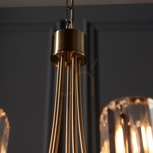 Pendelleuchte Endon Berenice 5-flammig Messing Ø51 cm Stahl Glas E14 dimmbar small 8