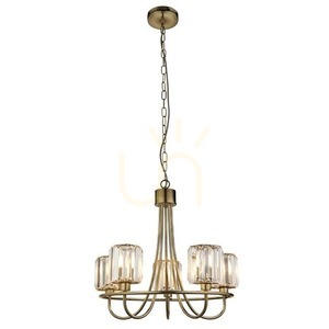 Pendelleuchte Endon Berenice 5-flammig Messing Ø51 cm Stahl Glas E14 dimmbar small 9