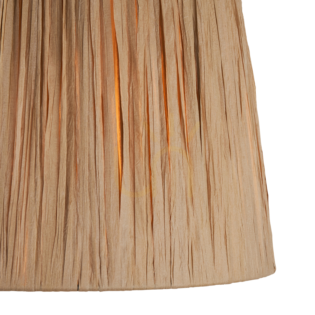 Aussicht Lampenschirm Endon Raffia Braun Naturfaser E27 Ø32 cm H26 cm Lampenschirm Endon Raffia Braun Naturfaser E27 Ø32 cm H26 cm