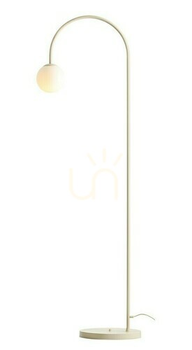 Prüfen Stehlampe Aldex Una Creme 1116A9 Metall Glas Beige