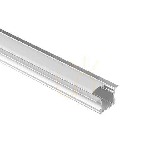 Prüfen LED-Einbauprofil Zambelis 20194, Natur-Aluminium, 2 m, mit opaler PC-Abdeckung