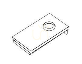 Weiße Endkappe für magnetische Einbauschiene Zambelis 2099-W small 1