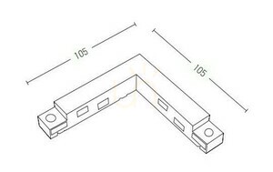 Weißer Eckadapter für magnetische 48-V-Schienen Zambelis 20104-W, 10,5 cm 1 Weißer Eckadapter für magnetische 48-V-Schienen Zambelis 20104-W, 10,5 cm small 1