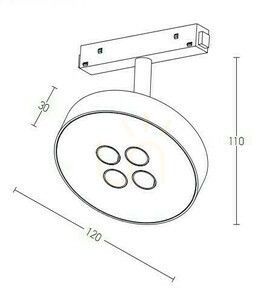 Magnetische Stromschienenleuchte 12W 3000k 48V Aluminium Weiß ZAMBELIS 1 Magnetische Stromschienenleuchte 12W 3000k 48V Aluminium Weiß ZAMBELIS small 1