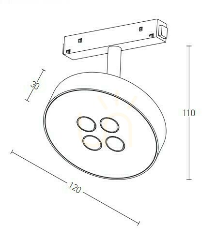 Aussicht Magnetische Stromschienenleuchte 12W 3000k 48V Aluminium Weiß ZAMBELIS Magnetische Stromschienenleuchte 12W 3000k 48V Aluminium Weiß ZAMBELIS