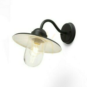 Beacon Außenwandleuchte Schwarz Strukturiertes Glas 230 V E27 60 W Ip44