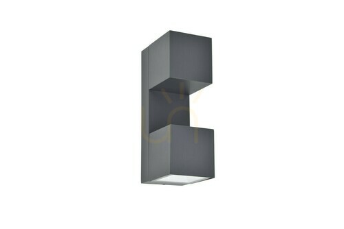 Prüfen Außenwandleuchte Lutec FARI LED 10W grau Aluminium 2-flammig 5117401118