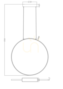 RASCAL PEN4105-60BK Schwarz 1xLED Pendelleuchte small 1