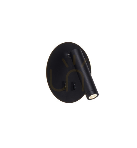 Prüfen Wandleuchte CIRCA W4107-BK Schwarz 1xLED