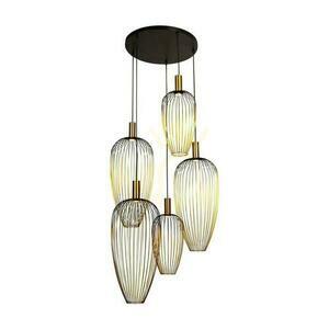 Pendelleuchte Lucide AURELIE 21442/15/10 Gold Schwarz Metall Modern small 1