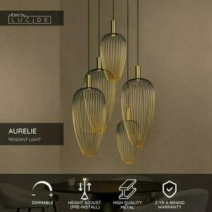 Pendelleuchte Lucide AURELIE 21442/15/10 Gold Schwarz Metall Modern small 3