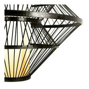 Pendelleuchte Lucide Pasquino 21445/60/30 Schwarz Naturfurnier Japandi 60 cm small 5
