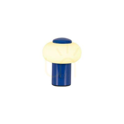 Prüfen Tischleuchte Lucide Gustav Blau LED Glas USB Touch 44520/01/35