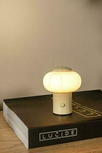 Tischleuchte Lucide GUSTAV Beige Glas LED dimmbar USB 44520/01/38 small 4