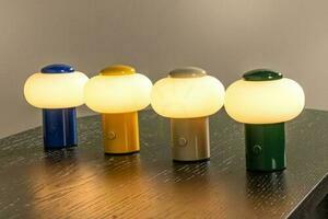 Tischleuchte Lucide GUSTAV Beige Glas LED dimmbar USB 44520/01/38 small 5