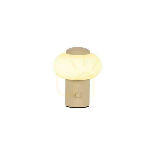 Prüfen Tischleuchte Lucide GUSTAV Beige Glas LED dimmbar USB 44520/01/38