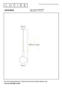 Pendelleuchte Lucide JOSIANE Kupfer Schwarz Glas Metall 18 cm 21441/01/62 small 3