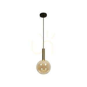 Pendelleuchte Lucide JOSIANE Kupfer Schwarz Glas Metall 18 cm 21441/01/62 small 0