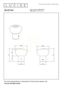 Tischleuchte Lucide GUSTAV LED dimmbar Touch USB Glas Eisen 44521/01/34 small 7