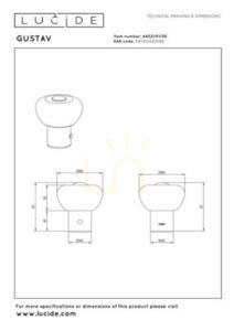 Tischleuchte Lucide GUSTAV beige Glas LED dimmbar USB 44521/01/38 small 8
