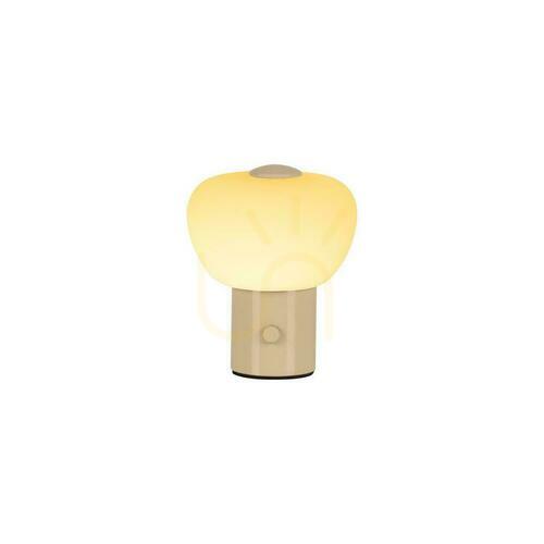 Prüfen Tischleuchte Lucide GUSTAV beige Glas LED dimmbar USB 44521/01/38