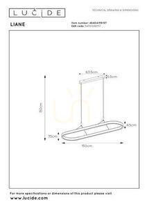 Pendelleuchte Lucide LIANE Braun Aluminium LED 40W 2-flammig 46404/99/97 small 8