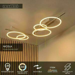 Graubeige LED-Deckenleuchte Lucide NICOLA 37 W 1600 lm CCT 90 × 170 cm 53113/36/41 small 3