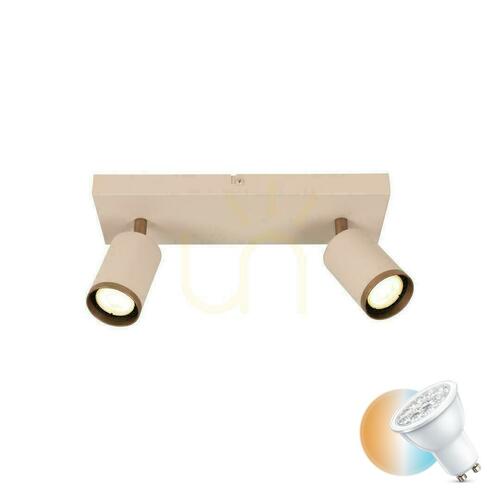 Prüfen Außen-Deckenleuchte Lucide REGINA Beige Aluminium GU10 53914/02/41
